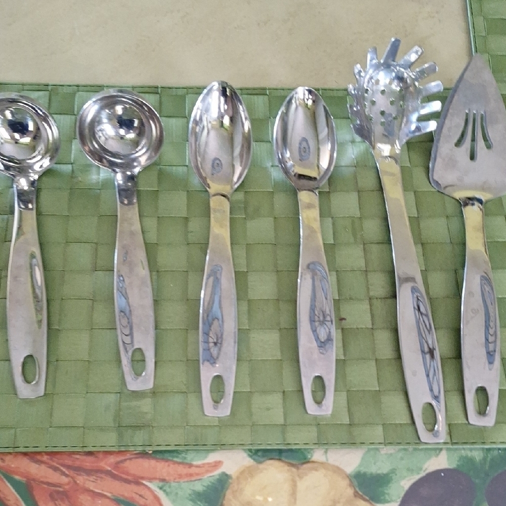 Oneida hostess Stainless steel 6 Pc Serving Set